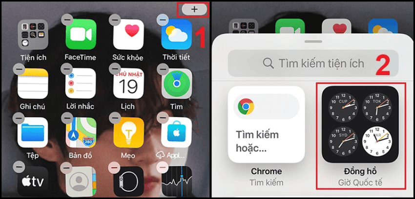 cách di chuyển đồng hồ trên iphone