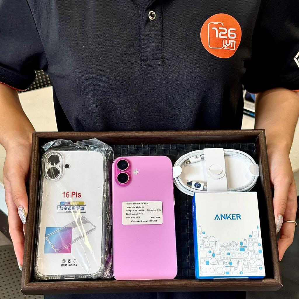 126.vn giao iPhone 16 Plus cũ tận tay khách tại Vĩnh Long