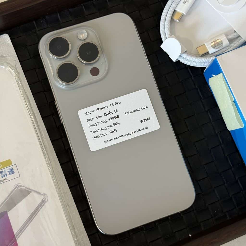 iPhone 15 Pro cũ Titan Tự Nhiên 256GB Siêu lướt chính hãng tại 126.vn Vĩnh Long