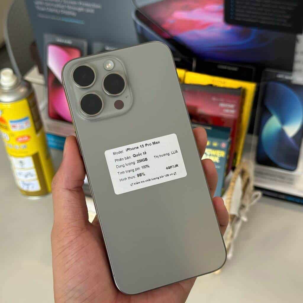 iPhone 15 Pro Max cũ Titan Tự Nhiên 256GB Siêu lướt chính hãng tại 126.vn Vĩnh Long