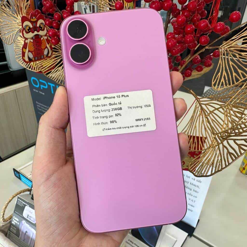 iPhone 16 Plus cũ Hồng 256GB chính hãng tại 126.vn Vĩnh Long