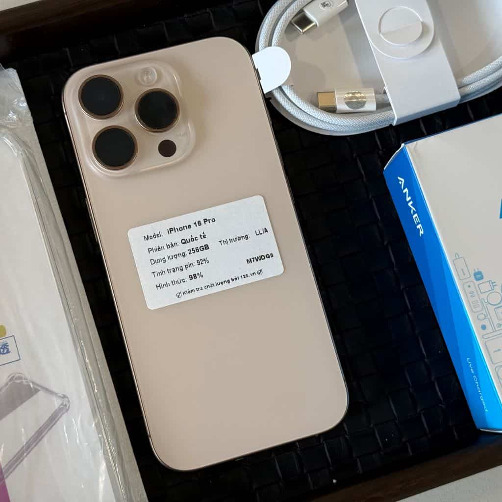 iPhone 16 Pro cũ Titan Sa Mạc 256GB Siêu lướt chính hãng tại 126.vn Vĩnh Long