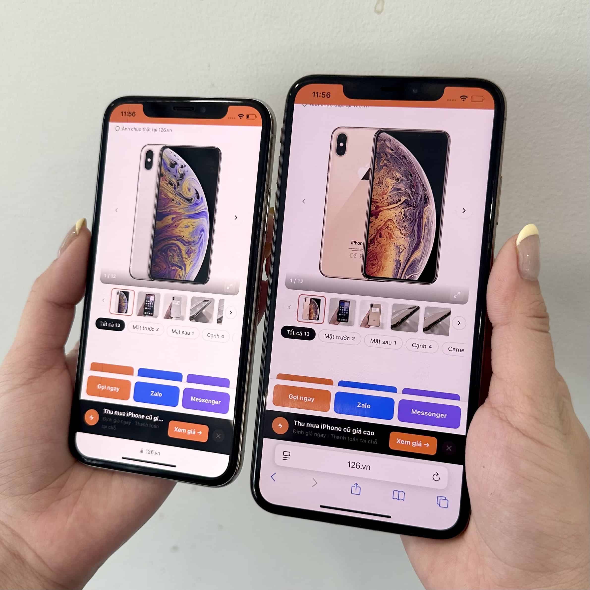 iPhone X và iPhone Xs Max cũ tại 126 Vĩnh Long, ảnh thật mặt trước