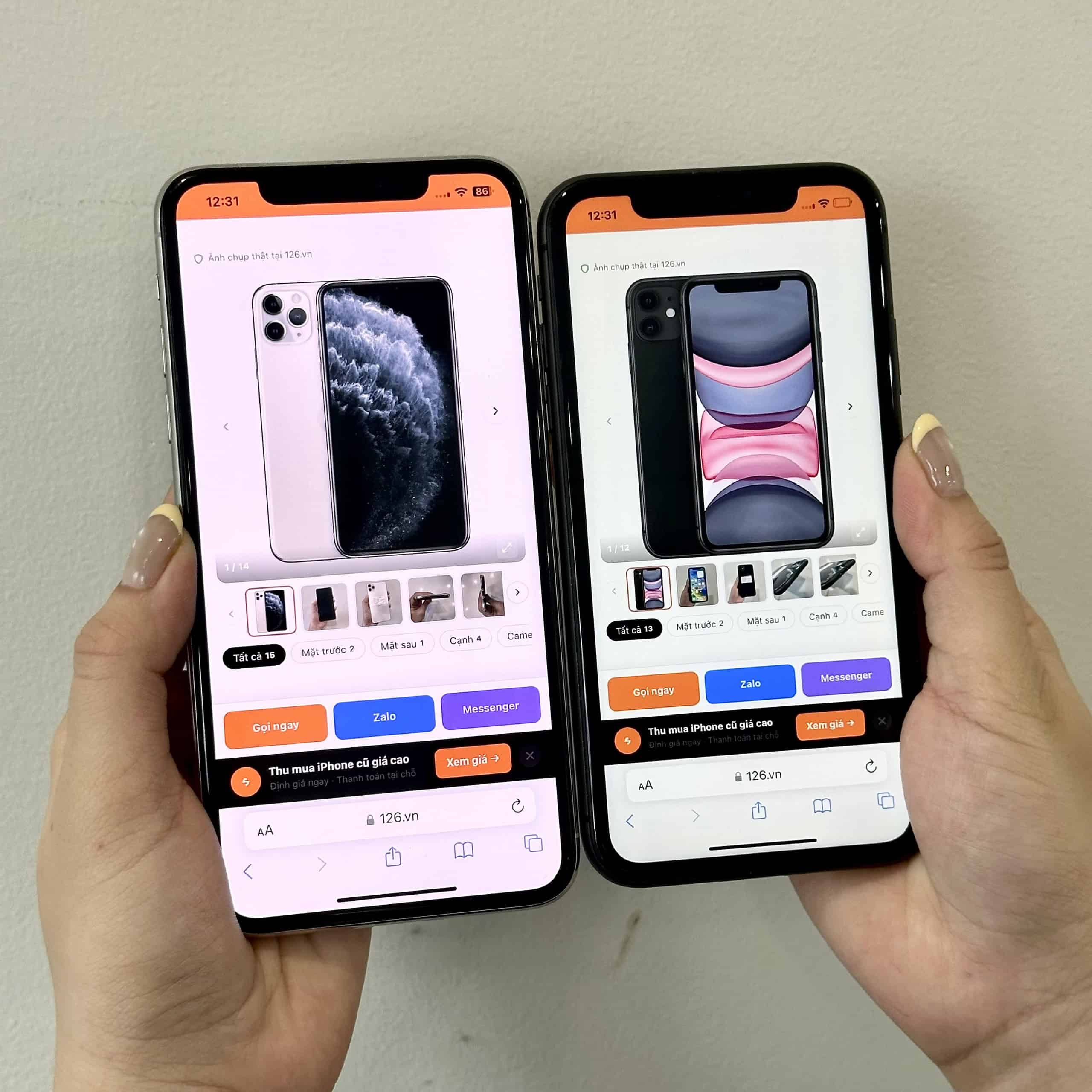 iPhone 11 và 11 Pro Max cũ tại 126 Vĩnh Long, ảnh thật mặt trước