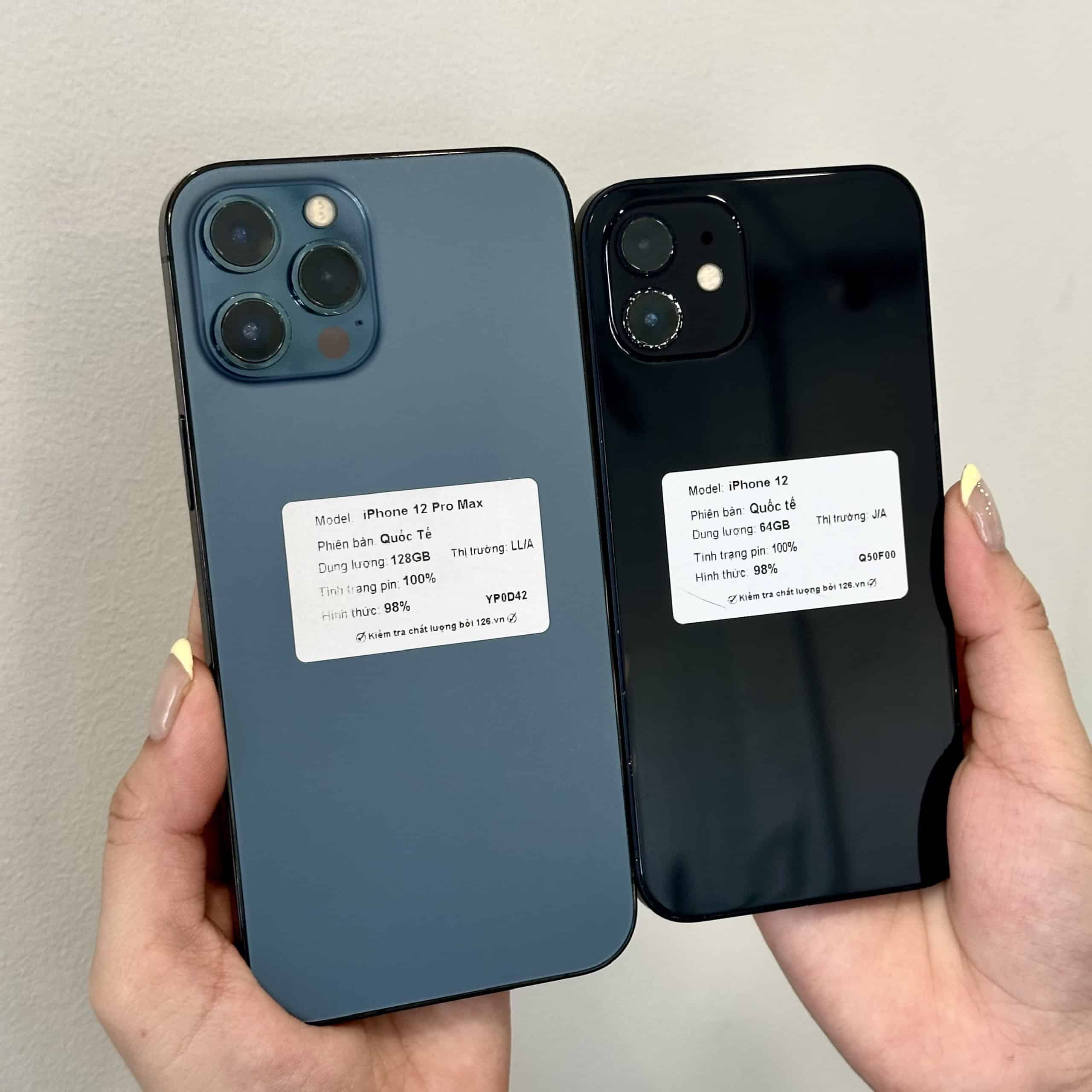 So cụm camera iPhone 12 hai camera và 12 Pro Max ba camera