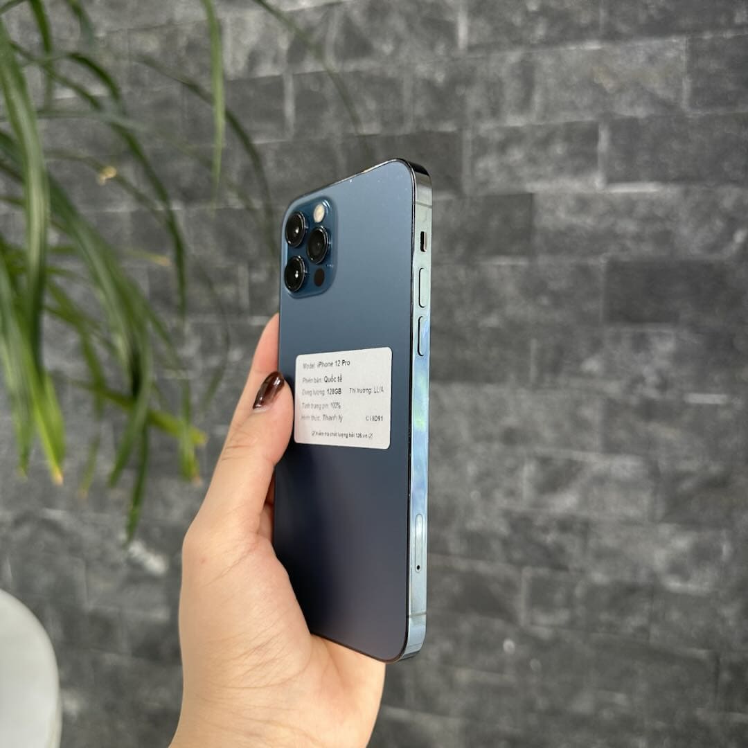 iPhone 12 Pro cũ màu xanh Pacific Blue 128GB khung thép tại 126.vn Vĩnh Long
