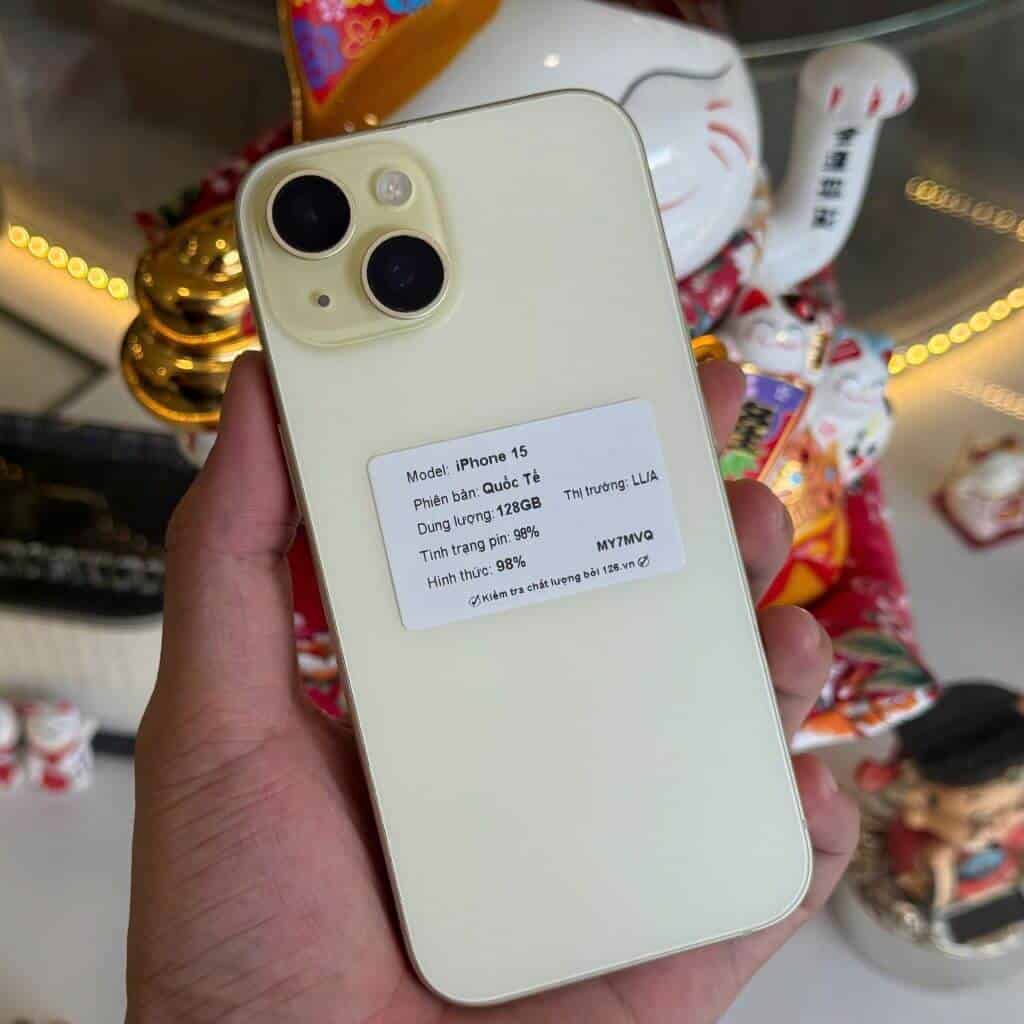 iPhone 15 cũ Vàng 128GB Siêu lướt chính hãng tại 126.vn Vĩnh Long