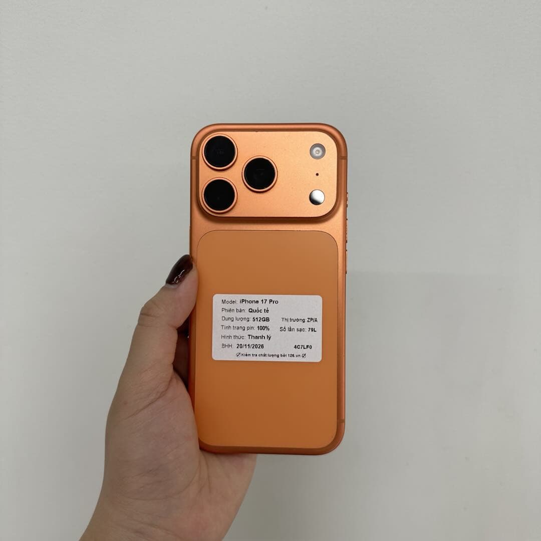 iPhone 17 Pro cũ màu cam 512GB khung nhôm tại 126.vn Vĩnh Long