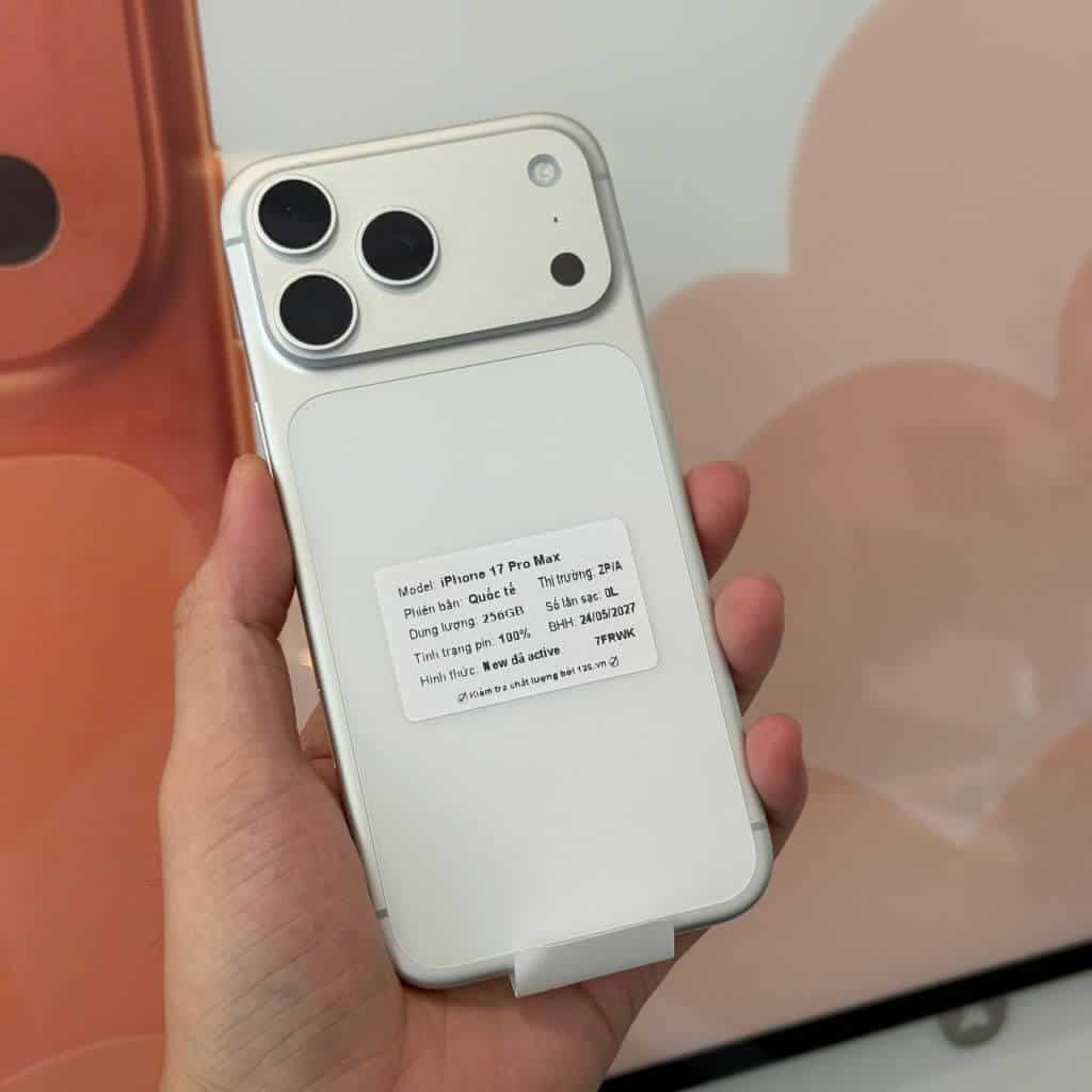 iPhone 17 Pro Max cũ màu Bạc 256GB Siêu lướt chính hãng tại 126.vn Vĩnh Long