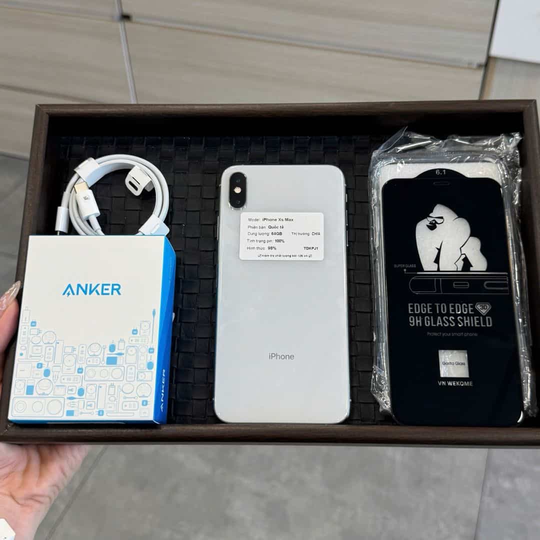 Trọn bộ iPhone XS Max cũ kèm phụ kiện tại cửa hàng 126.vn Vĩnh Long
